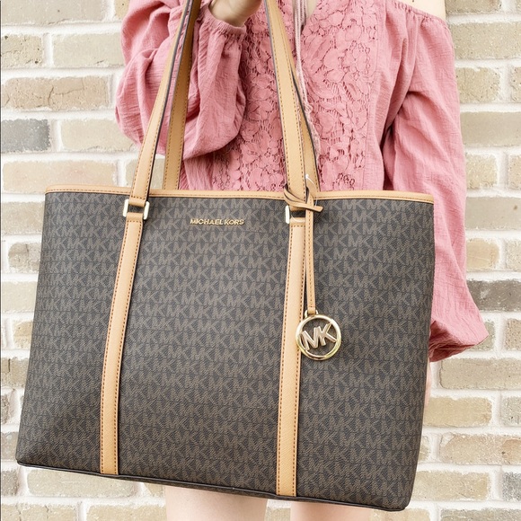 Michael kors large laptop tote + wallet SET brown - Picture 6 of 8